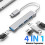 USB-3.0-Hub-Adapter Typ C mit 4 Anschlüssen für PC- und Notebook-Zubehör, Multiport-Typ-C-Splitter 3
