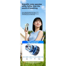 Portable Handheld Fan Ice Compress Rapid Cooling with LED Display USB Rechargeable for Makeup Travel Outdoor Fan A