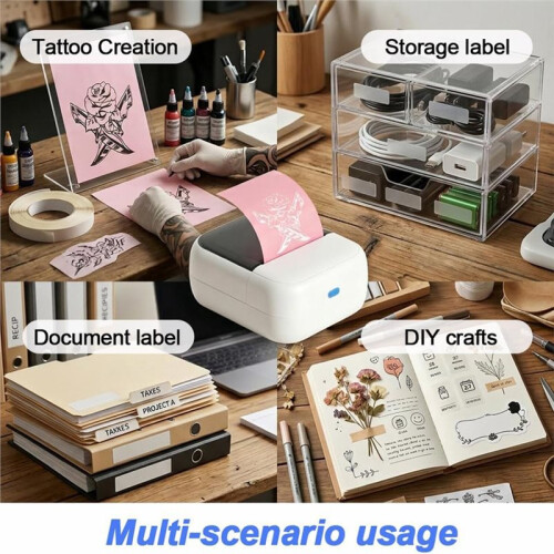 Sticker Printer, Portable Thermal Label Printer for Small Pattern Sticker Note Printing 2