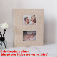 (Khaki)Album Fotografico Copertina Tessuto 200 Pagine Per Ricordi Matrimonio E Occasioni Speciali