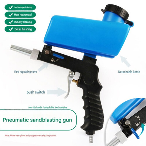 Pneumatic Sandblasting Machine Kit Portable Sandblasting Machine for Efficient Cleaning and Material Treatment 2