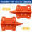 6 Peças de Espaçador de Deck ABS, Ferramenta de Espaçamento de 1/8 e 3/16 Polegadas Laranja para Decking de Madeira Composta Tratada Sob Pressão 6
