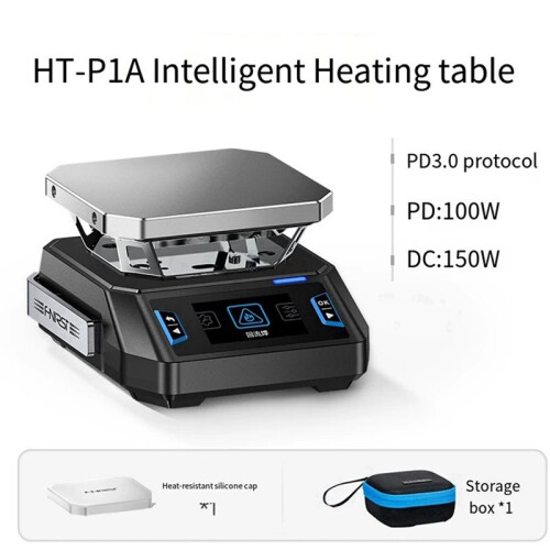 HT-P1A  Placa Quente Pré-Aquecedora Protocolo PD3.0 30W-150W Tela Colorida de 1,44 Polegadas Controle de Temperatura PID Reparo de PCB 1