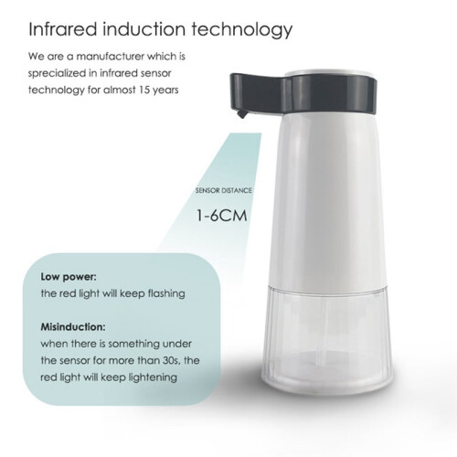 250ML Electric Foam Output Automatic Soap Dispenser Touchless Battery Operated Adjustable Volume Control  Foaming 1