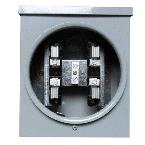 2Piece Round Meter Socket Terminal with Stainless Spring Clip for US ANSI Meter Socket Copper 1