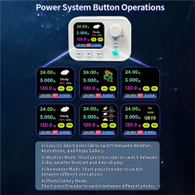 XY6506W Zasilacz Step-Down 65V 6A 390W Cyfrowy Konwerter Step-Down WiFi MPPT IPS Ekran Kolorowy