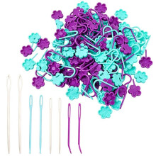 108Pcs Colorful Markers Crochet Stitches, Smooth Knitting Sewing Hook Tool for DIY Weaving