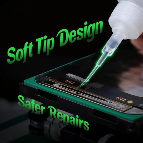 2UUL CS10 50PCS/Pack MicroFlex Tip for Mobile Phone Maintenance Corrosion-Resistant Soft Flexible Dispensing Tips 1