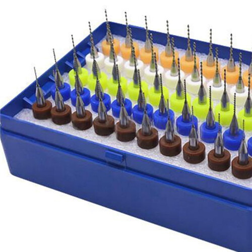 50Pcs PCB Drill Bit Set for CNC Engraving, Metal Drilling, 0.5mm-0.9mm Carbide Micro Drill Bits 1