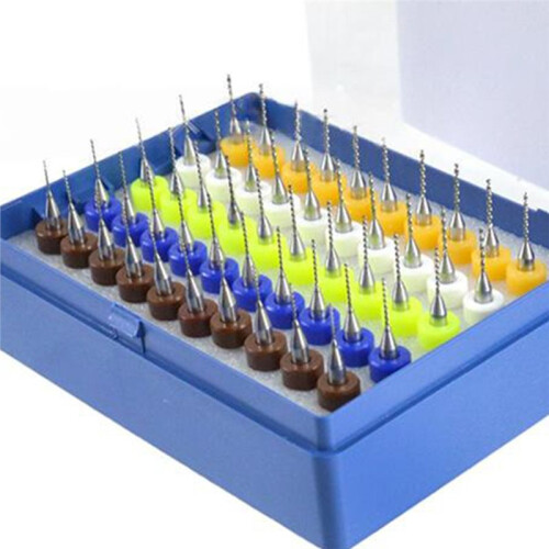 50Pcs PCB Drill Bit Set for CNC Engraving, Metal Drilling, 0.5mm-0.9mm Carbide Micro Drill Bits 2