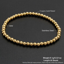 (Style L) Pop Stainless Culture Steel Adjustable Beaded Wristband Stylish Teens For Gift