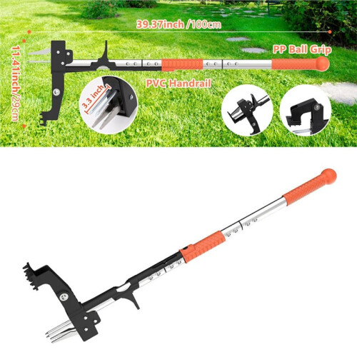 Weed Puller Tool - Stand  Weeder with Adjustable Long Handle Aluminum Ergonomic Design for Home Gardening 2