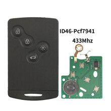 Car 4 Buttons Remote Key ID46 Pcf7941 Chip 433MHZ Key for Megane