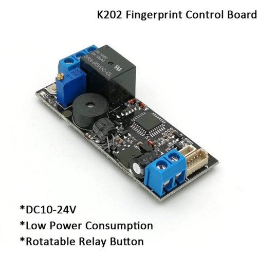 K202 DC12V Consumption Fingerprint Control Board R502 Fingerprint Module, for Access Control and  Lock System DIY 1