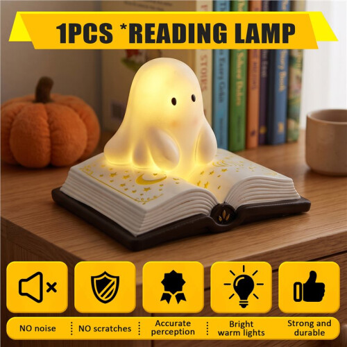 Halloween  Reading Lamp  Reading Book Lamp Magic Book  Night Light 3D LED  Statue Night Light 1