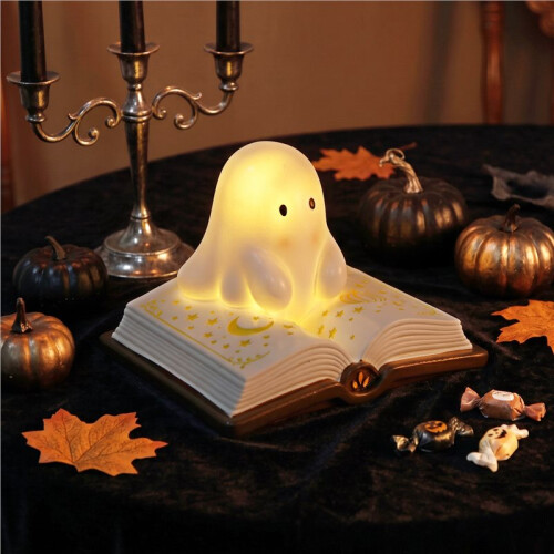 Halloween  Reading Lamp  Reading Book Lamp Magic Book  Night Light 3D LED  Statue Night Light 2