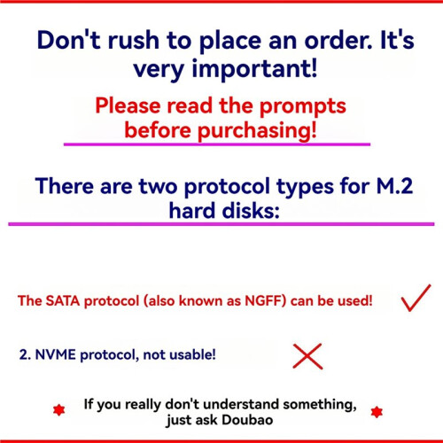 Caixa Externa para SSD M2  Adaptador M.2 para  3.0 2.5 Polegadas Conversor NGFF SSD Suporta Apenas Protocolo  A 1