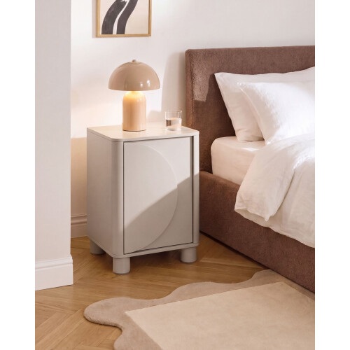 Beliani Bedside Table TOMINGLEY Beige 1