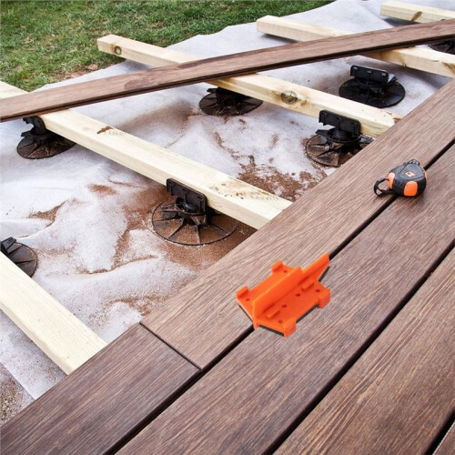 6 Peças de Espaçador de Deck ABS, Ferramenta de Espaçamento de 1/8 e 3/16 Polegadas Laranja para Decking de Madeira Composta Tratada Sob Pressão 2