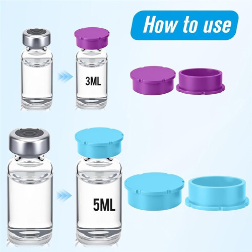 18pcs Vial Caps for 3ml & 5-100ml Bottles, Multi-Color Silicone Covers for Secure Storage 1