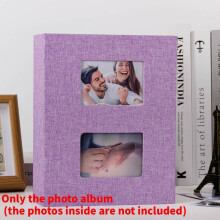 (Purple)Fabric Cover Photo Album 200 Pages For Wedding Memories And Occasions Special