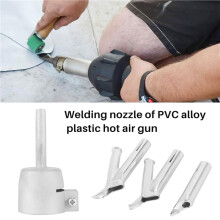 4-Hastighetssvetsmunstycken för Vinyl Pvc-Plast VarmluftsfläKt Triangelhastighetsmunstycke 5 Mm Rund Svetshuvud Legering Y-Typ