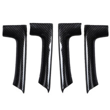 Car Interior Door Armrest Trim Cover ABS for MK6 2009-2013 Auto Modified Accessories Black Carbon Fiber