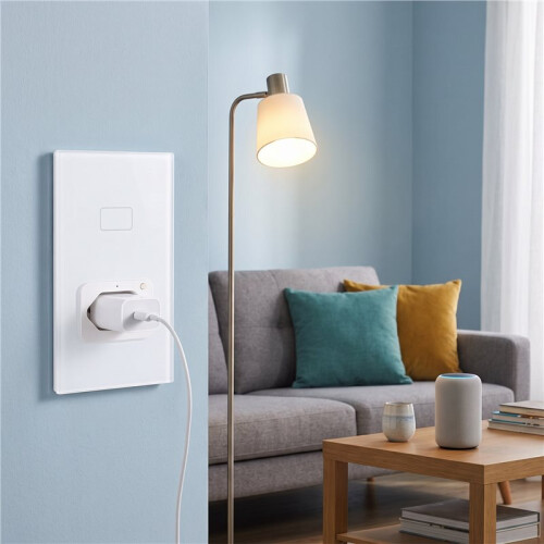 Tuya WiFi  Light  with Socket Brazil  Home Wall  Work  Pane  and Socket BR Plug
