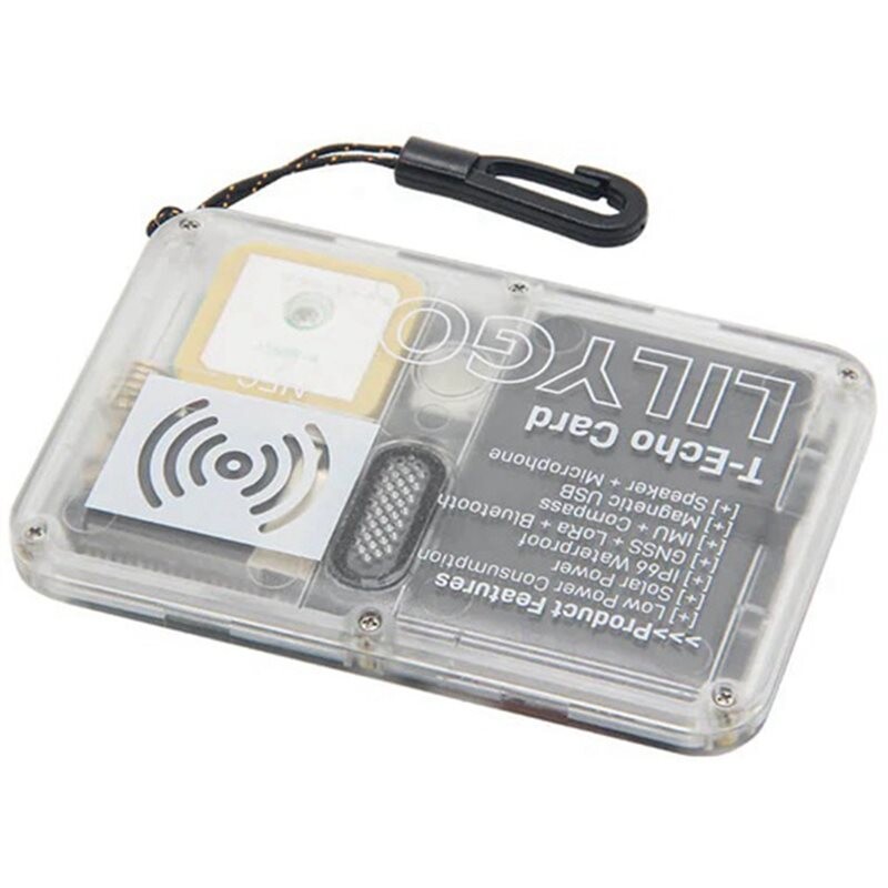 LILYGO T-Echo-Card LoraWAN SX1262 Magnetic Card NRF52840 GPS with 0.25W ...