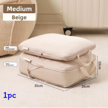(Cream) Organizer Travel Lightweight With Memory Fabric For Clothing And For Underwear Trips