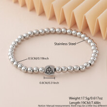 (Style A) Unisex Beaded Wristband Hand Chain With Oilprocessed Finish For Men And Women