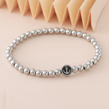 (Style J) Unisex Beaded Wristband Hand Chain With Oilprocessed Finish For Men And Women