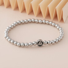 (Style D) Unisex Beaded Wristband Hand Chain With Oilprocessed Finish For Men And Women