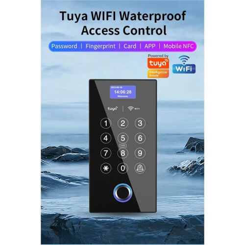 Wifi Standalone Fingerprint Access Control Keypad NFC Rfid Waterproof Backlight Installation Gate Opener Reader 2