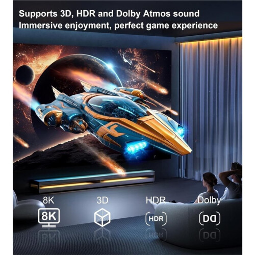 Interruttore  8K Compatibile 2.1 3 In 1 Out, Interruttore  In Alluminio con Telecomando e Interruttore Automatico, Supporta 4K@120Hz
