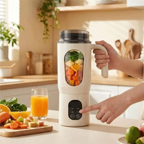 Large Capacity Portable Juice Maker Leak Proof Handheld  Rechargeable Digital Display Juicing Cup B 1