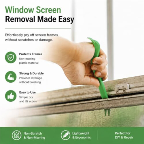 5 Pack Window Screen Removal Tools - Non-Marring Plastic Pry Tool for Window Screen Removal, Home & Professional Use 1