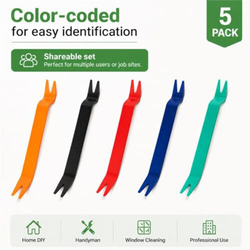 5 Pack Window Screen Removal Tools - Non-Marring Plastic Pry Tool for Window Screen Removal, Home & Professional Use 2