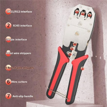 RJ45 Crimper RJ11 RJ45 Crimping Tool Ethernet Network LAN Cable Crimper Cutter Stripper Plier for 6P 8P RJ11 RJ45
