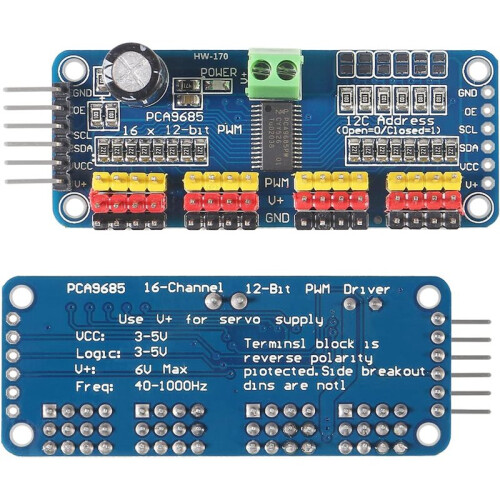 4pcs PCA9685 16 Channel 12 Bit PWM Servo Motor Driver Board I2C IIC Module IIC Interface 1