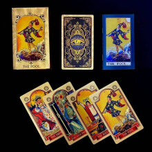 (Style P)Wettex Universe Hand Gold Foil Tarot Cards With Pet Material For Gatherings Social