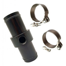 Automotive Inline Radiator Hose Temperature Sensor Adapter 3/8 NPT Aluminum Alloy Connector for Car Engine