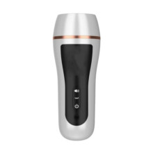 (White)Masturbador Digital Avión Taza Adulto Masculino con Función de Vibración y Botón de Control