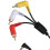 3.5mm to AVI AV Cable - Coiled Cable for  DCR-VX2000E, Compatible with AGS/ImmersionRC PowerPlay DVR 6