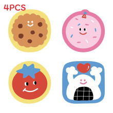 (Set)Cartoon Wärmedämmung Pads mit Reiskugeln Donuts Tomaten Designs für Tassen