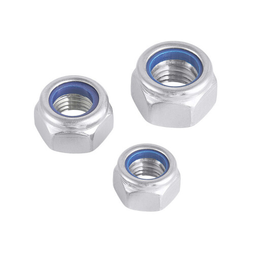 (M6)Stainless Steel Locking Nut Set With Nylon Insert For Heavy Duty Mechanical Projects Tool 2