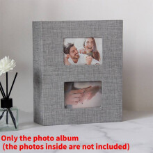 (Gray)Album Fotografico Copertina Tessuto 200 Pagine Per Ricordi Matrimonio E Occasioni Speciali