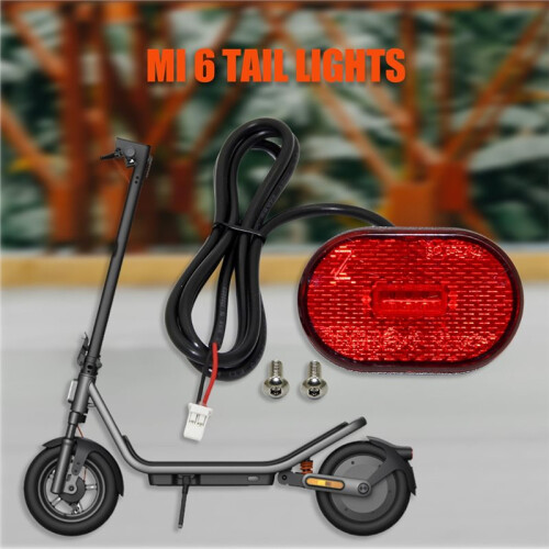 Rear Tail Light/Brake Warning Light Assembly Compatible with  6 Scooter (Includes Connecting Cable and Mounting Screws) 1