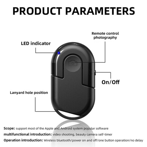 Selfie Remote Shutter Wireless Camera Controller for Phone Tripod Photo Video Recorder Accessory 2