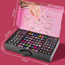 Kinder Schmuckbastelset mit Kunststoffperlen für Basteln und Geschenkideen